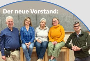 Titelseite der Vereinszeitschrift „BDS aktuell“ vom Bund der Schwerhörigen Hamburg e.V., Heft 1 Januar Februar 2026. Zu sehen ist ein Gruppenfoto des neuen Vorstands mit fünf Personen, dazu die Namen Klaus Mourgues, Frauke Braeschke, Sabine Heyde Dannnenberg, Ines Helke und Bernd Böning.